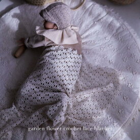 [発売 5/23, 11時頃〜] garden flower crochet lace blanket（約70×85cm）ガーデン　イブル　ブランケット　スワドル　デイジー　トリックホリック　TRICK HOLIC　trick holic　TRICK HOLIC