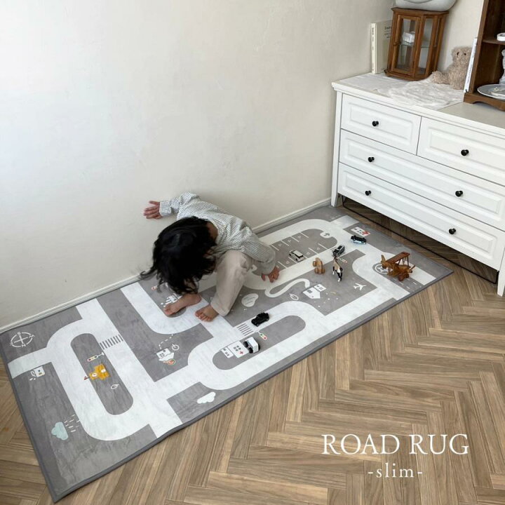 楽天市場】ROAD RUG slim （約75×170cm) gray 道路マット マットラグ 