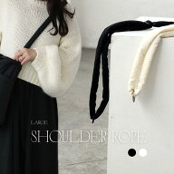 【9/19 20時再入荷 black】【5点までネコポス可】new malrun malrun shoulder rope［large］　ivory / bl…