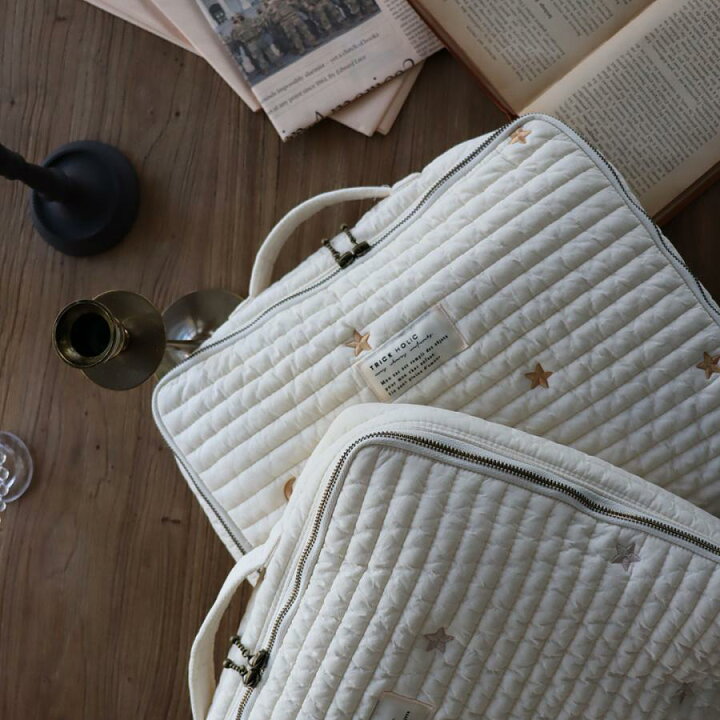 楽天市場】quilting trunk bag 星と月 / くま / vintage lemon 刺繍 