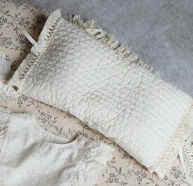 ribbon vintage lace pillow　リボン付きビンテージレース枕カバー（中綿付き）分離型　約21×35cm　枕　中綿　ヌビ　ヌビまくら　韓国製　TRICK HOLIC　トリックホリック