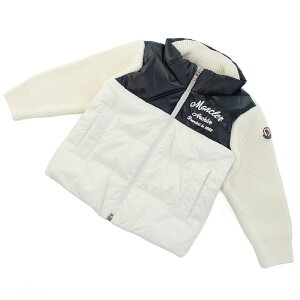 MONCLER �����N���[�� �_�E���W���P�b�g 9B00004 M1131 P07 GARDIGAN TRICOT �x�r�[ �L�b�Y �z���C�g�n