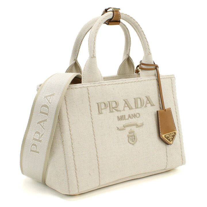 楽天市場】PRADA プラダ スモール リネンブレンド ハンドバッグ 1BG464 
