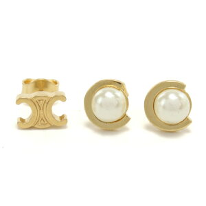 CELINE �Z���[�k ���E�p�[�� �X�^�b�Y�s�A�X 3�_�Z�b�g B104V 6PRB 01GI ���f�B�[�X �S�[���h
