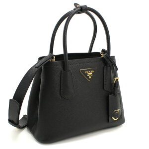 PRADAナイロン2WAYショルダートートバッグ 黒 レザー切替 保存袋付 