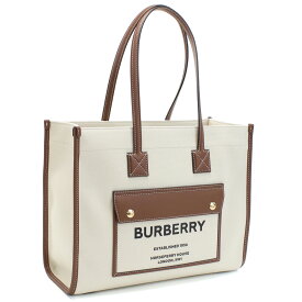 【4/27 9：59迄！ポイント10倍】バーバリー BURBERRY トートバッグ ブランド 通勤 通学 8044138　A1395 NATURAL-TAN ホワイト系 ブラウン系 bag-01 gif-03w