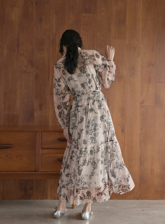 楽天市場】レースプリントロングワンピース COEL コエル ワンピース  