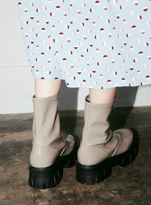 COEL コエルフロントジップショートブーツ24.5cm 