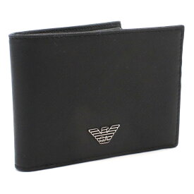 エンポリオアルマーニ EMPORIO ARMANI 二折財布 小銭入付き ブランド イーグルマーク Y4R165　Y138E　81072 BLACK-BLACK ブラック wallet-01 mini-01 new-05