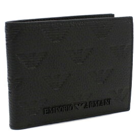 エンポリオアルマーニ EMPORIO ARMANI 二折財布 ブランド YEM176　Y142V　81072 BLACK ブラック gsm-5 父の日