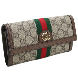 【5/18-20日限定！P10倍】グッチ GUCCI OPHIDIA オフィディア 2つ折り長財布 523153 96IWG 8745 ブラウン系 【レディース ブランド 財布 サイフ ウォレット 長サイフ 】 gif-02w new-02