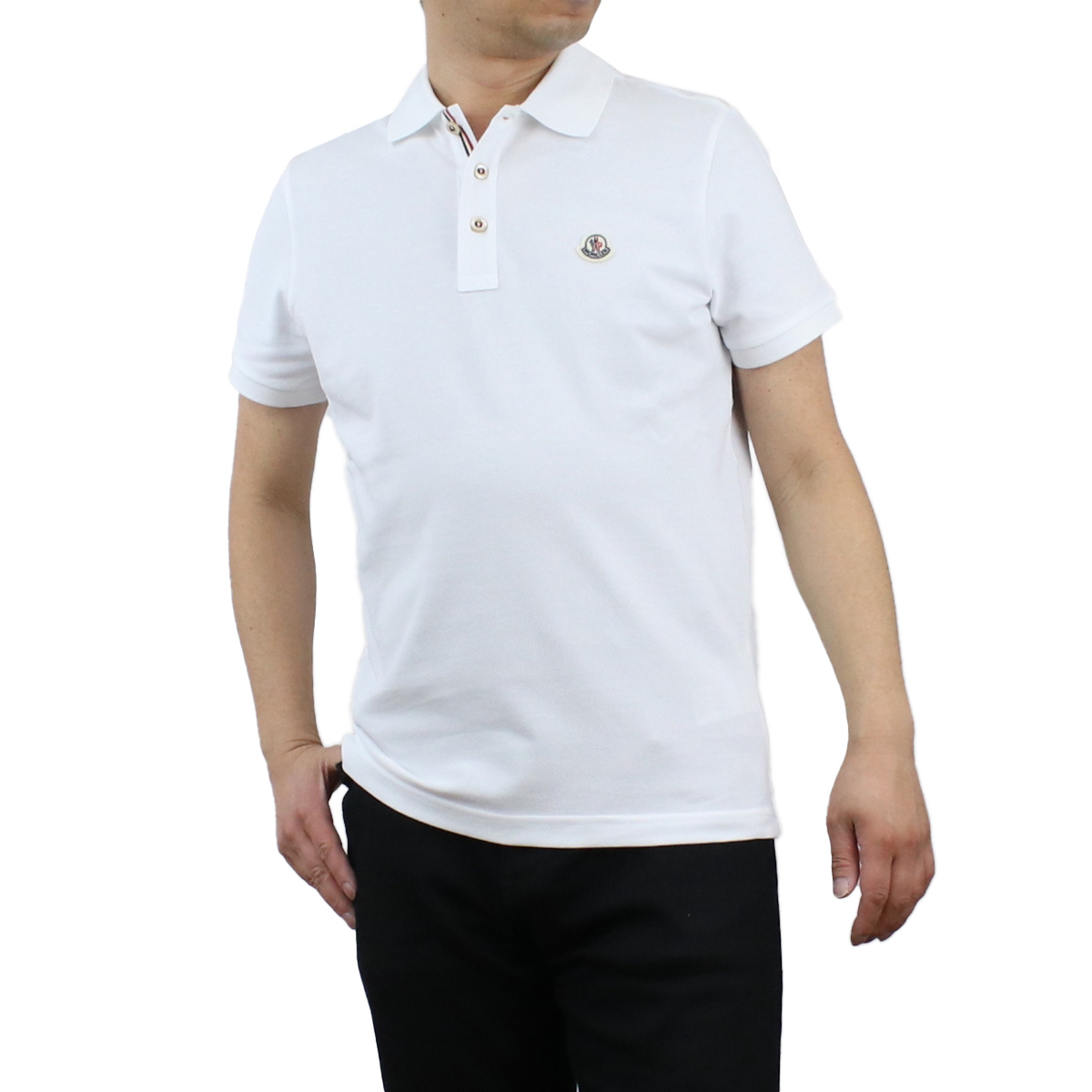 モンクレール MONCLER メンズ　ポロシャツ ブランド 8A00019 MAGLIA POLO MAN　84556　001 ホワイト系  polo-01 apparel-01 | Tricolore ［トリコローレ］
