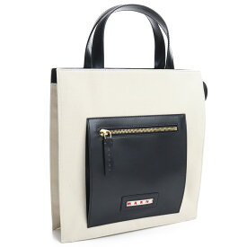 マルニ MARNI トートバッグ ブランドバッグ SHMP0068Q0 P2994 ZN015 ホワイト系 ブラック bag-01 gif-03w new-01