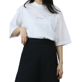 マルニ MARNI レディース ロゴTシャツ ブランド オーバーサイズ THJE0263P1 USCS87 LOW01 ホワイト系 apparel-01 ts-01 sm-02