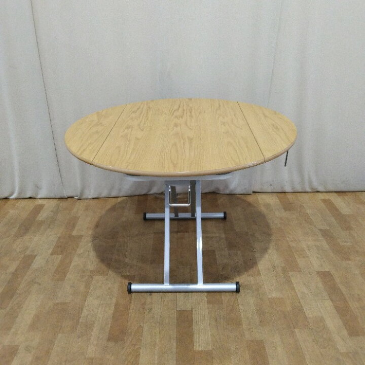 楽天市場】【中古】 ダイニングテーブル 伸長 丸形 昇降式 テーブル幅 
