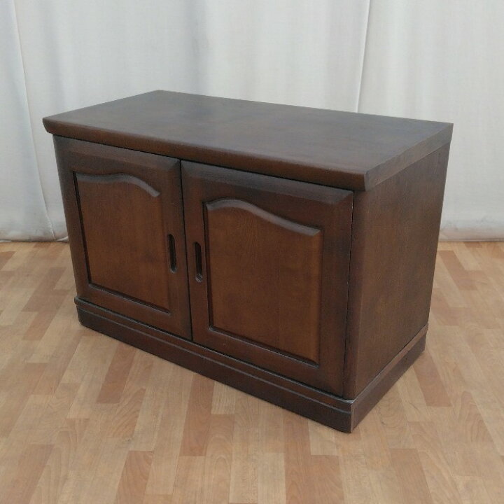 楽天市場】【中古】 ローキャビネット 両開き ブラウン キャビネット 