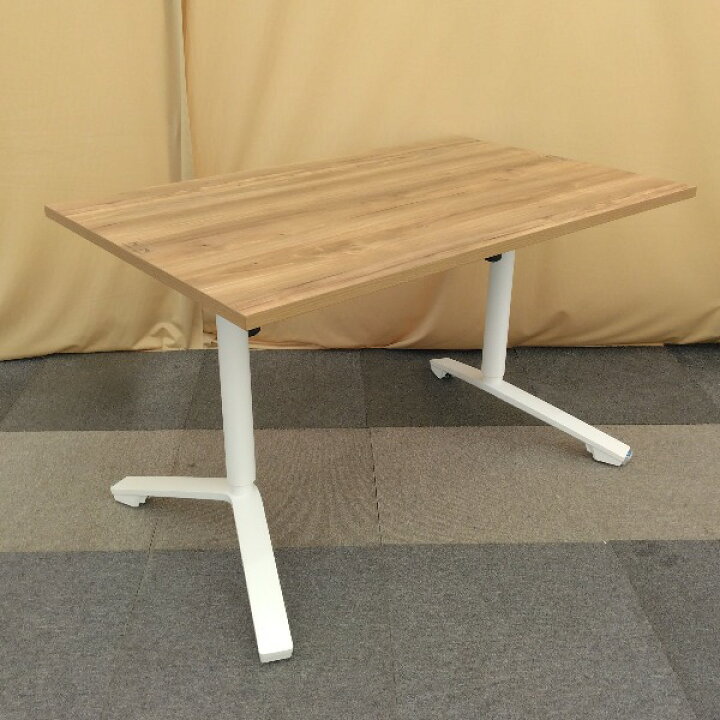 楽天市場】【中古】 昇降テーブル 折りたたみ ベージュ 昇降テーブル 