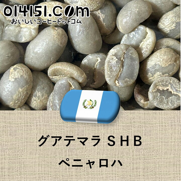 楽天市場】コーヒー豆 グアテマラ産 SHB ペニャ ロハ 未焙煎 生豆 100g 