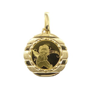 【レビューキャンペーン対象】純金 k24 エンジェル コイン ペンダントトップ ソロモン 金貨 24金 1/25オンス 3.8g 天使 エリザベス2世 メンズ レディース