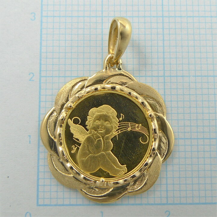 楽天市場】【レビューキャンペーン対象】純金 k24 エンジェル コイン  