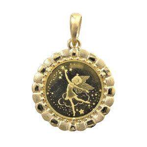 【レビューキャンペーン対象】純金 k24 フェアリー コイン ペンダントトップ ソロモン 金貨 24金 1/25オンス 3.1g 妖精 エリザベス2世 メンズ レディース