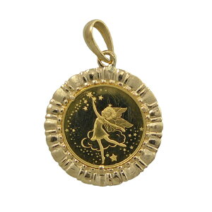 【レビューキャンペーン対象】純金 k24 フェアリー コイン ペンダントトップ ソロモン 金貨 24金 1/25オンス 3.1g 妖精 エリザベス2世 メンズ レディース