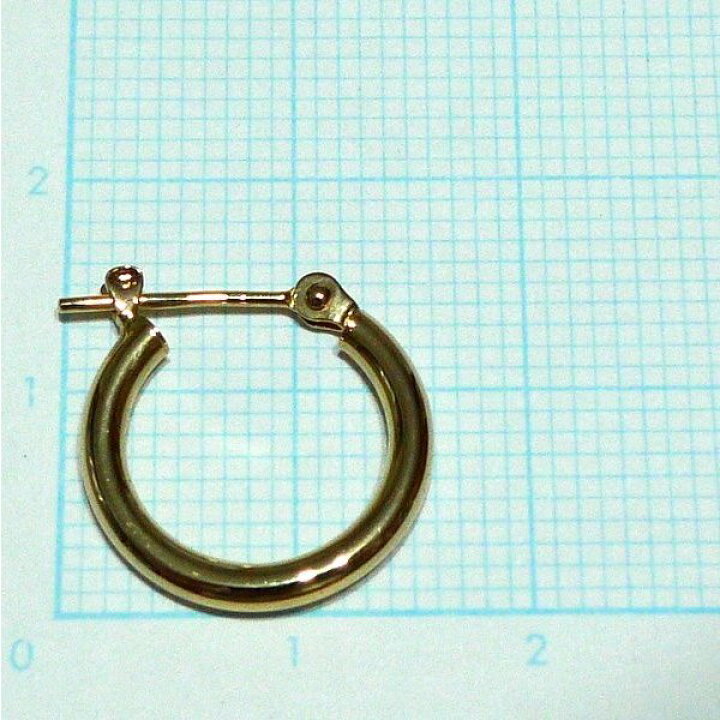 楽天市場】【レビューキャンペーン対象】 18金 フープ ピアス 幅2mm 外 