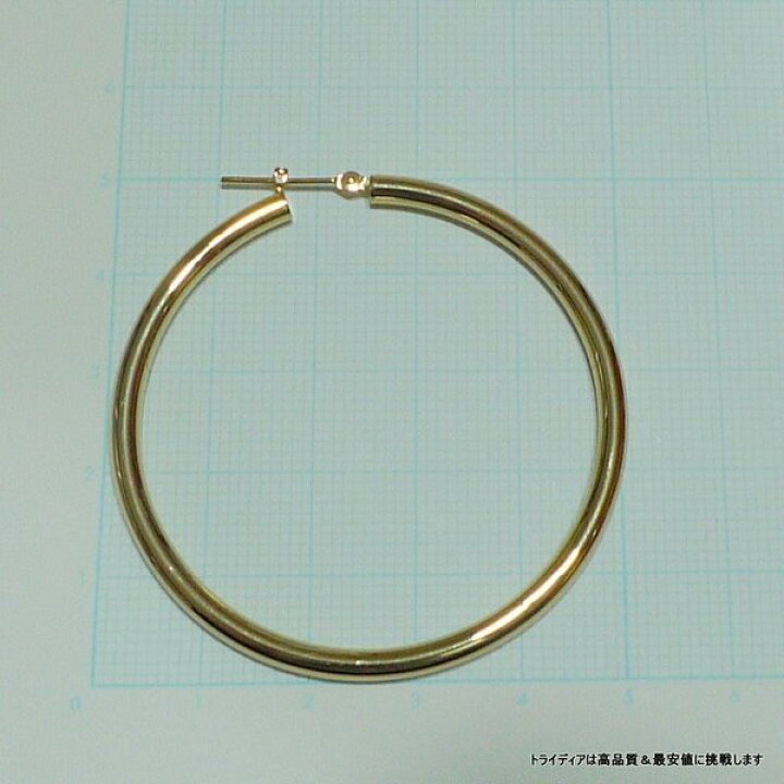 楽天市場】【レビューキャンペーン対象】 18金 フープ ピアス 幅3mm 外 