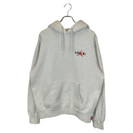 【中古】Supreme シュプリーム x JORDAN ジョーダン 24AW Hooded Sweatshirt スウェット プルオーバー HF0836-051 S グレー メンズ