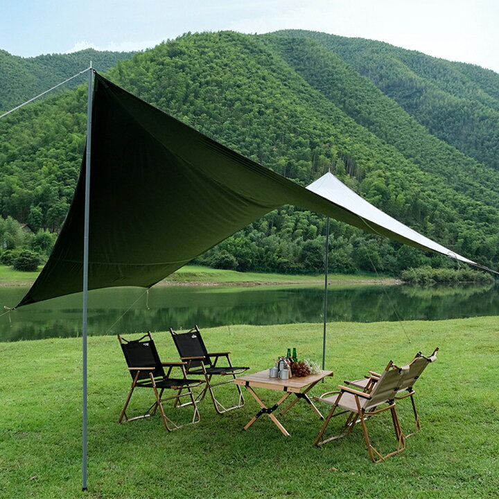 楽天市場】多人数用屋根型 ヘキサタープ 3mx3m キャンプタープ 