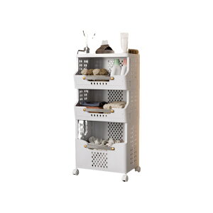 ランドリーバスケット 2段 3段 洗濯物かご ランドリーワゴン ランドリーラック キッチンワゴン 洗濯物入れ おしゃれ 脱衣カゴ 収納バスケット ランドリーボックス 風呂 ポリプロピレン 白