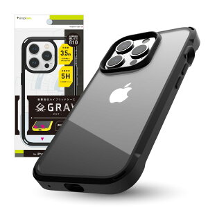 Simplism �V���v���Y�� iPhone 15 Pro [GRAV] �Ռ��z�� �n�C�u���b�h�P�[�X TR-IP23M3-GR-CLBK