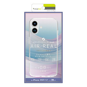 Simplism �V���v���Y�� iPhone 16 [AIR-REAL INVISIBLE] �������݌v �ɔ��y�ʃP�[�X TR-IP24M2-ARPSL-CL