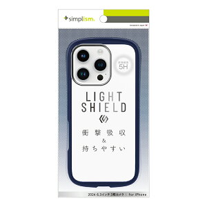 Simplism �V���v���Y�� iPhone 16 Pro [LIGHT SHIELD] �Ռ��z�� �n�C�u���b�h�N���A�P�[�X TR-IP24M3-LD-CLNV