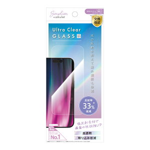 Simplism amulet VvY A~bg iPhone 16 / 15 / 15 Pro / 14 Pro BɍœK f荞݂ጸ  ʕی십KX AM-IP24M2-GLS-PLRCC