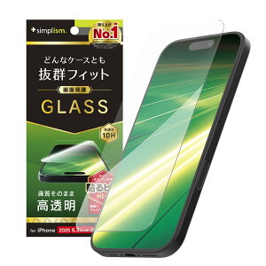 Simplism VvY iPhone 17 / 16 Pro P[XȂ  ʕی십KX TR-IP25M2-GLS-CC