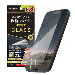 Simplism VvY iPhone 17 / 16 Pro P[XȂ  ʕی십KX TR-IP25M2-GLS-ARCC