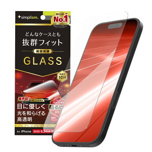 Simplism VvY iPhone 17 / 16 Pro P[XȂ ڂɂ₳ ԐFϊ ʕی십KX TR-IP25M2-GLS-RLCC