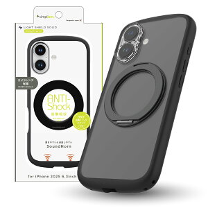 Simplism VvY iPhone 17 [LIGHT SHIELD Solid MagStand] MagSafeΉ ݌v Ռz OX^htnCubhNAP[X TR-IP25M2-LDSMS-LBK