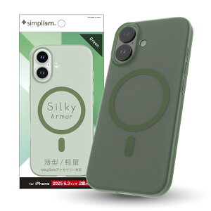 Simplism �V���v���Y�� iPhone 17 [Silky Armor] MagSafe�Ή� �V���L�[�^�b�`�P�[�X TR-IP25M2-SA-CLGR