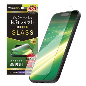 Simplism VvY iPhone 17 Pro P[XȂ  ʕی십KX TR-IP25M3-GLS-CC