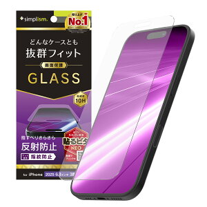 Simplism VvY iPhone 17 Pro P[XȂ ˖h~ ʕی십KX TR-IP25M3-GLS-AG