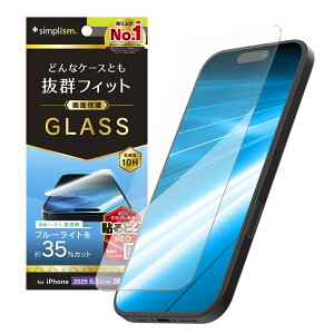 Simplism VvY iPhone 17 Pro P[XȂ FȂu[Cgጸ ʕی십KX TR-IP25M3-GLS-B3CC