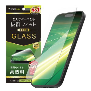 Simplism VvY iPhone 17 Pro Max P[XȂ  ʕی십KX TR-IP25L3-GLS-CC