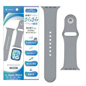 TRINITY �g���j�e�B ���G�肳�炳�� ���L�@�\�t�� �G���X�g�}�[�X�|�[�c�o���h AppleWatch42mm/41mm/40mm/38mm�p TR-AW26S-ABES-GY