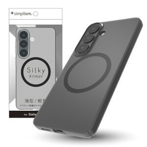 Simplism �V���v���Y�� GalaxyS26�p [Silky Armor] �}�O�l�b�g�z�����A�N�Z�T���[�Ή� �V���L�[�^�b�`�P�[�X TR-GA26S-SA-CLBK