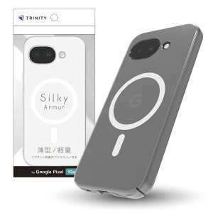 TRINITY �g���j�e�B GooglePixel10a�p [Silky Armor] �}�O�l�b�g�z�����A�N�Z�T���[�Ή� �V���L�[�^�b�`�P�[�X TR-PX2610A-SA-CL
