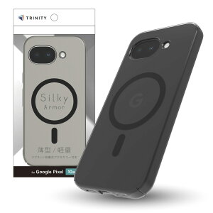 TRINITY �g���j�e�B GooglePixel10a�p [Silky Armor] �}�O�l�b�g�z�����A�N�Z�T���[�Ή� �V���L�[�^�b�`�P�[�X TR-PX2610A-SA-CLBK