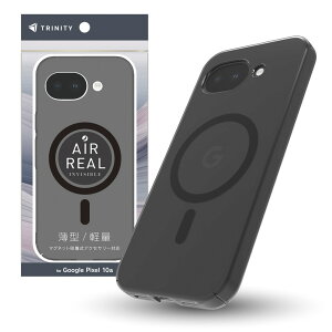 TRINITY �g���j�e�B GooglePixel10a�p [AIR-REAL INVISIBLE] �}�O�l�b�g�z�����A�N�Z�T���[�Ή� ���^�y�ʃn�[�h�P�[�X TR-PX2610A-ARPMS-BK