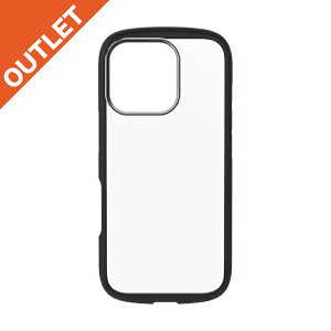 Simplism �V���v���Y�� iPhone 16 Pro [LIGHT SHIELD] �Ռ��z�� �n�C�u���b�h�N���A�P�[�X TREIP24M3LDCLBK
